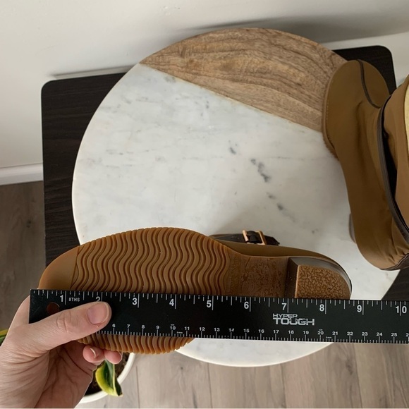 Vintage boot GOLO brand high heel boots, Nylon Tan Size 7 Vibram Sole Waterproof - Picture 15 of 15